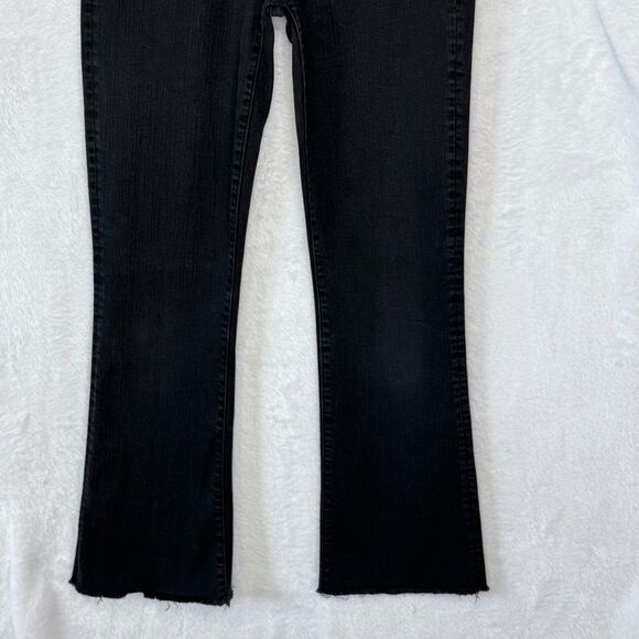 Mother Jeans Women's 24 Black The Hustler Ankle Fray Hem Not Guilty Wash - Picture 5 of 15
